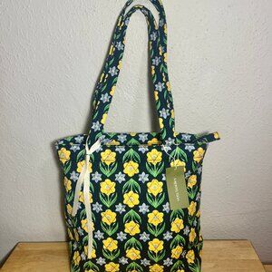 Vera Bradley Small Original Zip Tote in Daffodils NWT